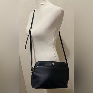 Etienne Aigner Elegant Black Crossbody Bag